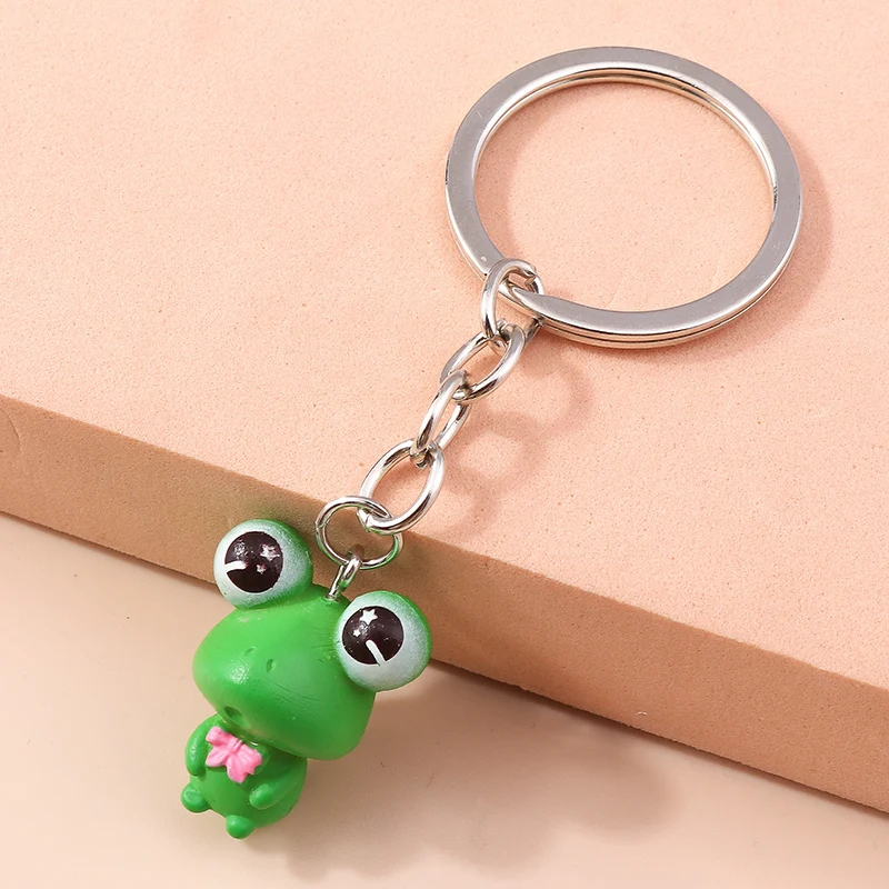 

Cartoon Animal Keychain Cute Frog Pendants Key Chains for Women Men Car Key Handbag Key Ring DIY Jewelry Accessories