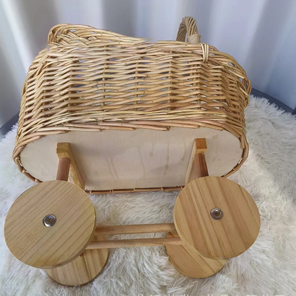 

Красивая девушка, корзина из конфет ивы, цветочное украшение ручной работы и простой элегантный уникальный подходящий для дома на вечеринке (25x19x31 см)