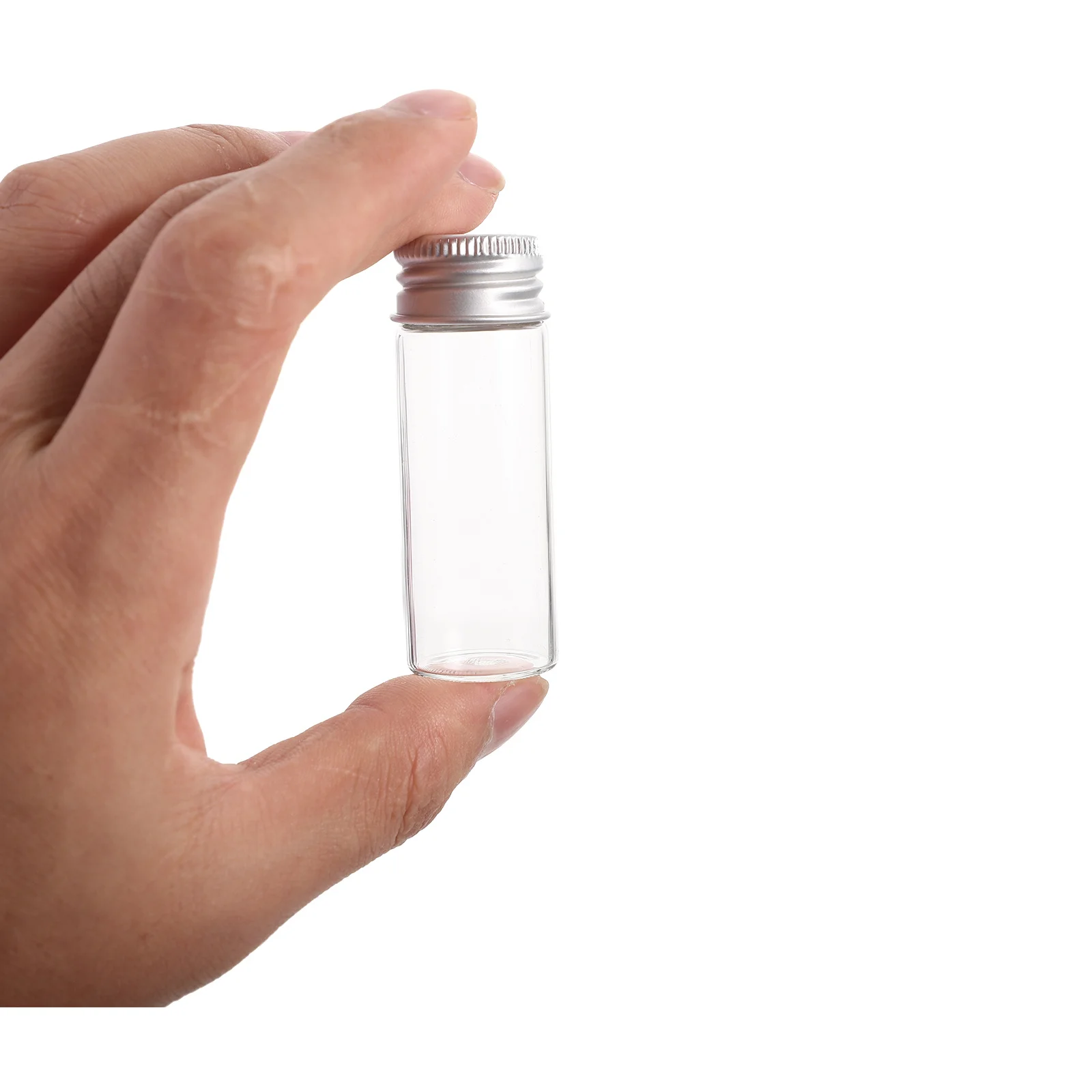 

20Pcs Glass Storage Bottles Clear Reusable Glass Containers Leak Proof Lid Multipurpose Small Capacity for Candy Tea Storage