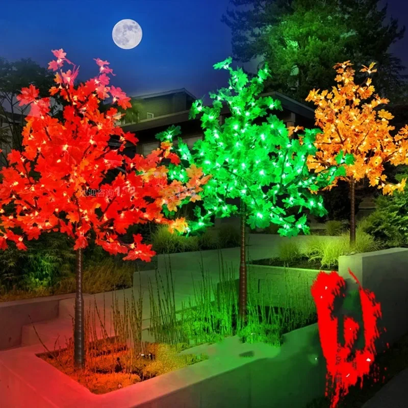 1.5m 5ft Height Led Artificial Maple Tree Christmas Tree Light 300 Led Bulbs110/220vac Out Door Use Rainproof Fairy Garden Decor