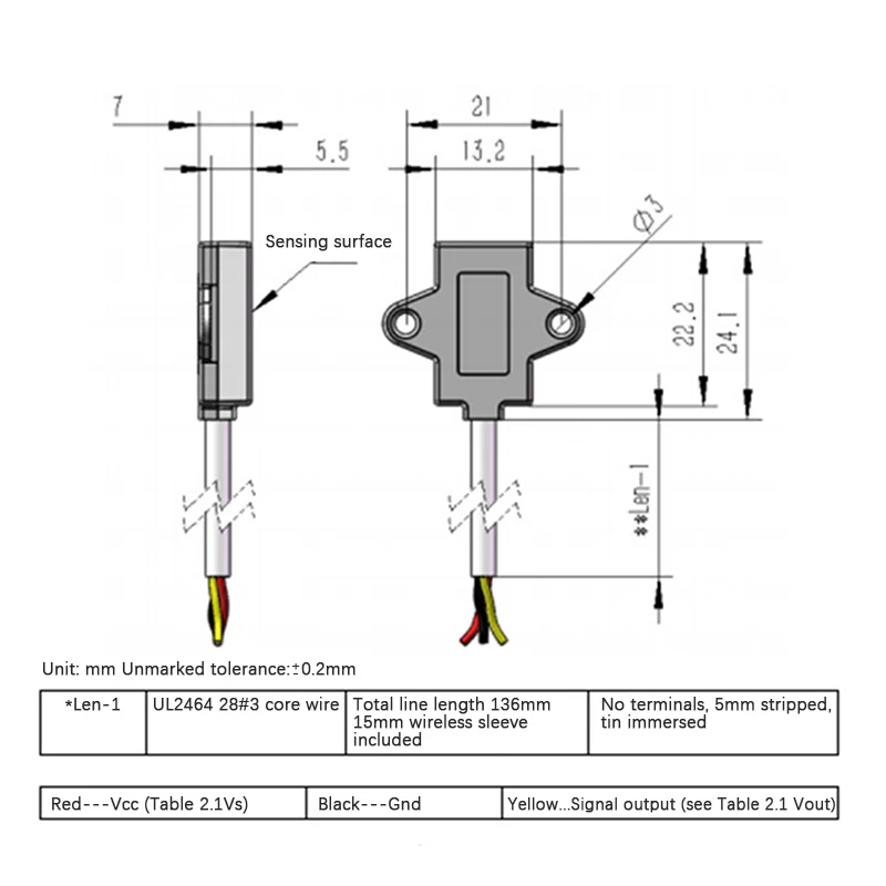 3.3V-5V 非接触液体レベルセンサー容量性液体レベルスイッチ水位検出