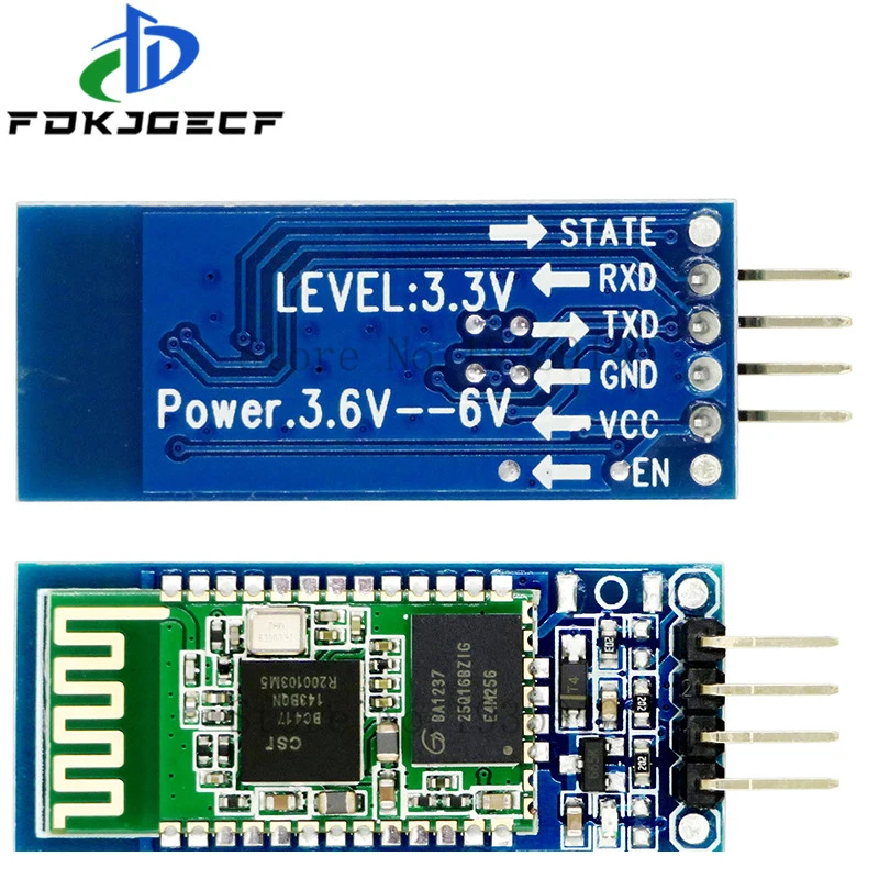 10pcs/lot HC-05 HC-06 master-slave 6pin/4pin anti-reverse, integrated Bluetooth serial pass-through module, wireless serial