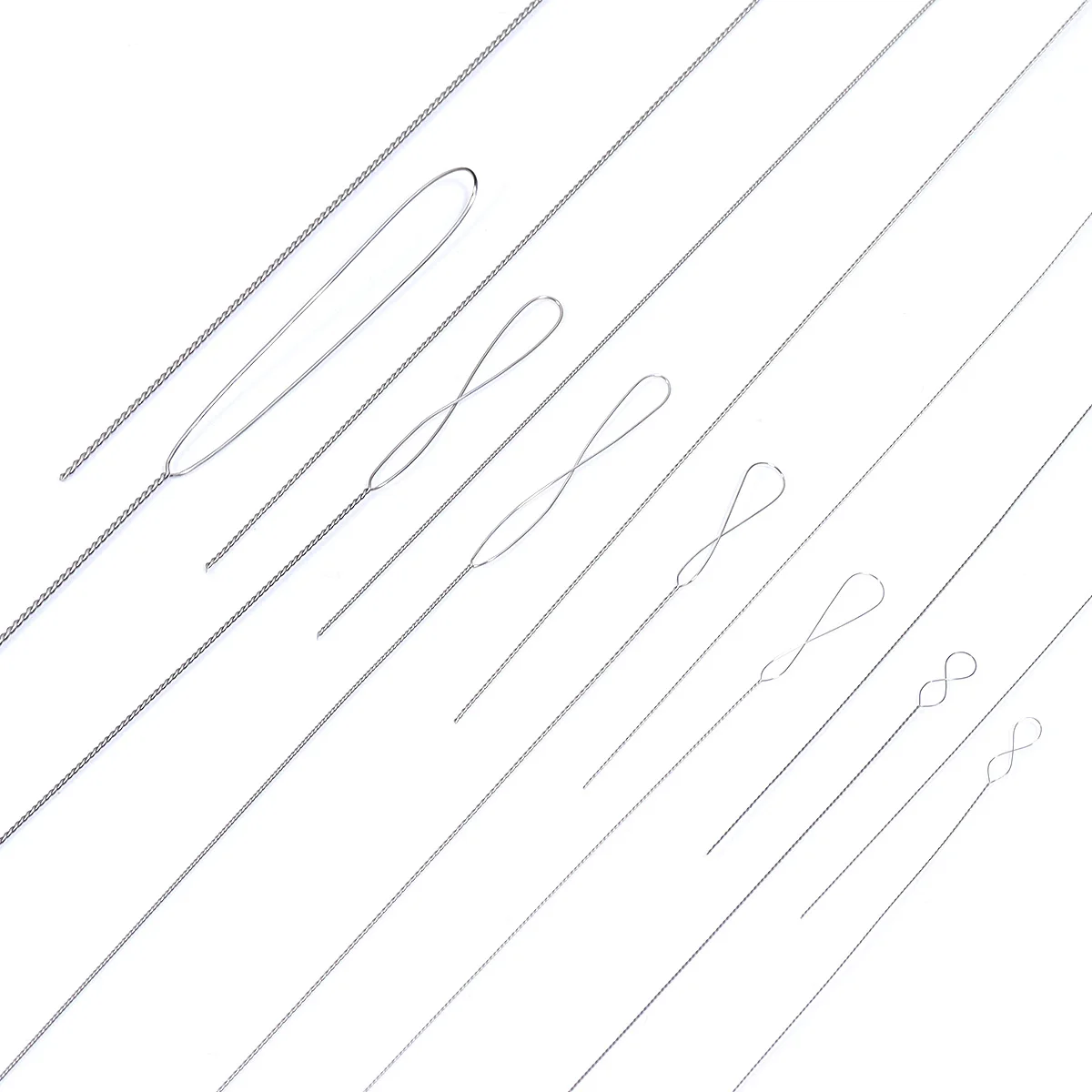 5pcs/bottle Open Curved Beading Needles Pins Jewelry Making Tools Stainless Steel Needle for Bead Threading Pins DIY Necklace