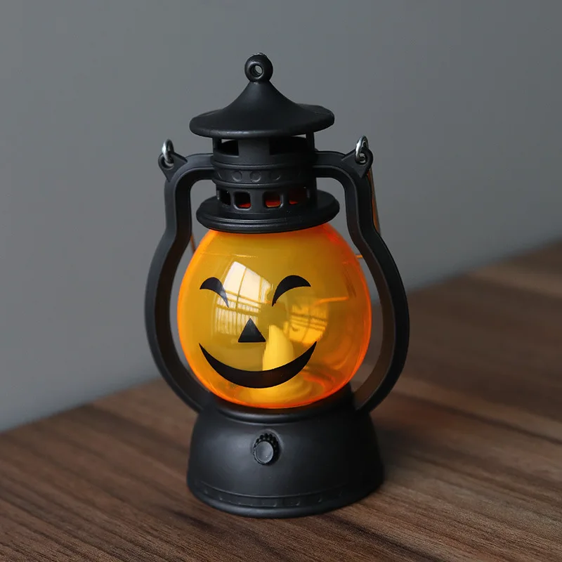 Luz de atmosfera de Halloween, lâmpada portátil de querosene em forma de abóbora, para festas, famílias, empresas, jardim, pátio, decoração de portas