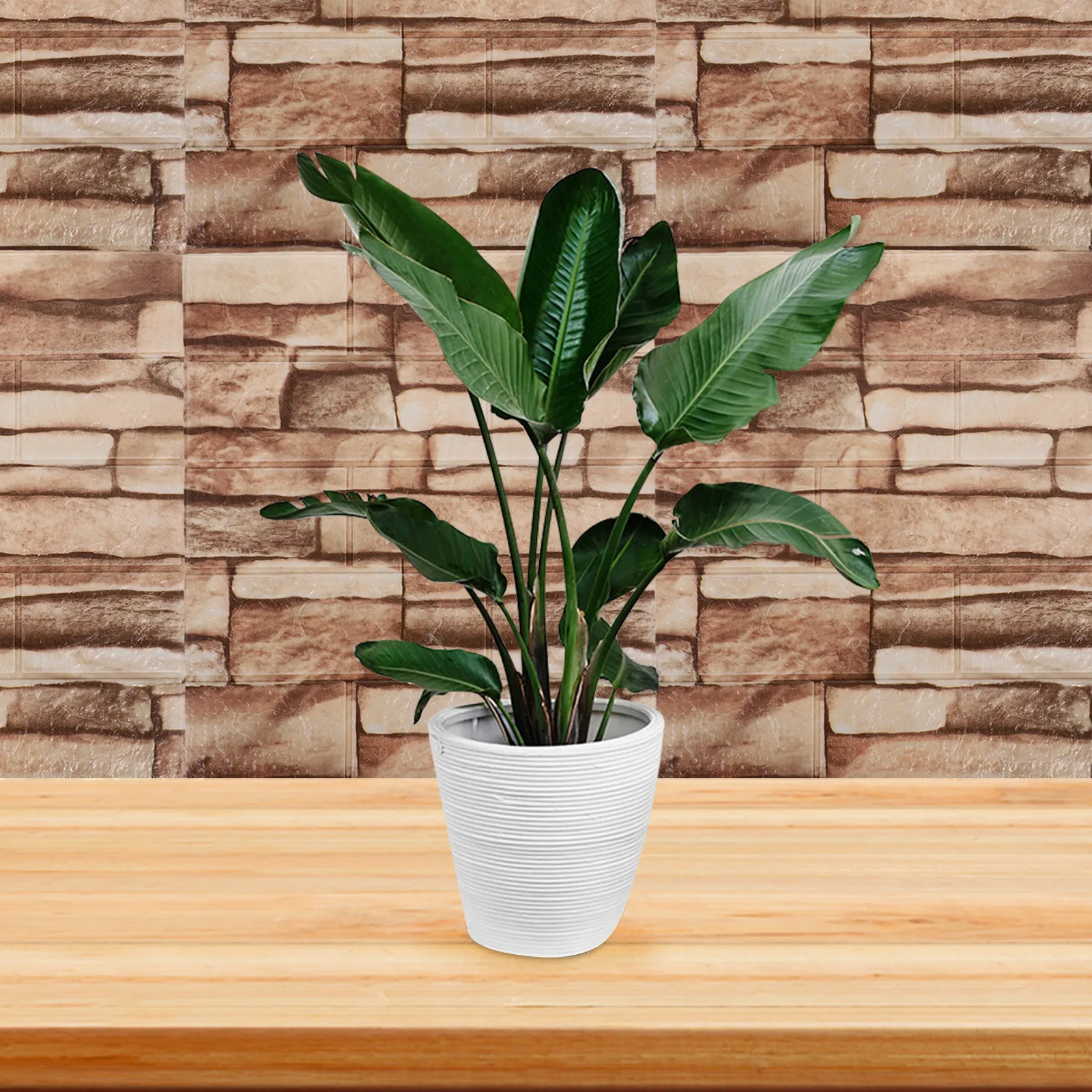 

20Pcs 3D Faux Brick Wallpaper Self Adhesive Wall Stickers Realistic Texture Easy to Cut for Living Room Bedroom Kitchen