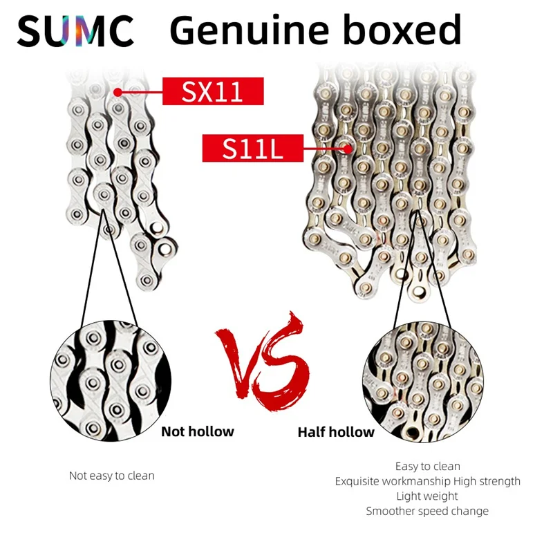 SUMC Current 12V 11V 10V 9V 8V Mtb 8 9 10 11 12 Speed Bicycle Chain Mountain Bike Current Road Cycling Chain Quick Link For BMX