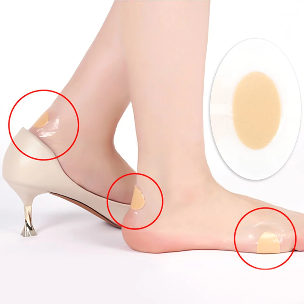 10Pcs Soft Hydrocolloid Shoes Stickers Heel Protector Women Foot Pain Relief Pressure Anti-Wear Foot Care Cushion Grip