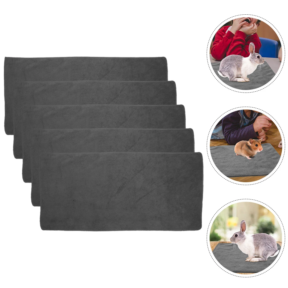 

5 Pcs Pet Blanket Warm Cage Pad Liners Mat Animal Blankets Washable Small Bedding for Animals Pee