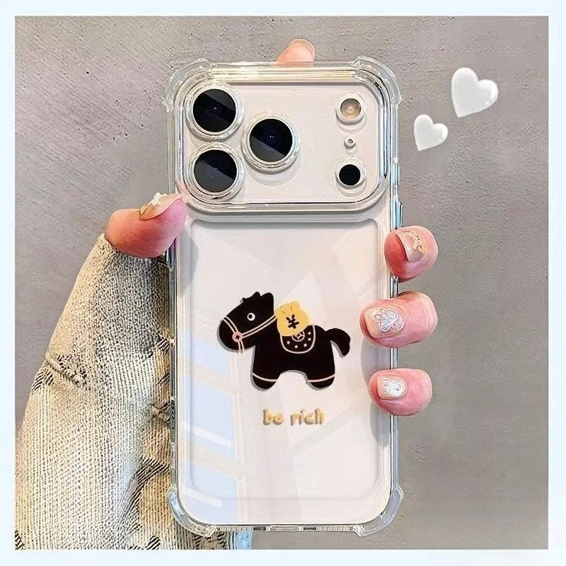 For Samsung Galaxy A20S A20E A17 A16 A15 A14 A13 A12 A11 A10S A10E A07 A06 A05S A04EPhone Case New Year Pony Clear Soft Cover