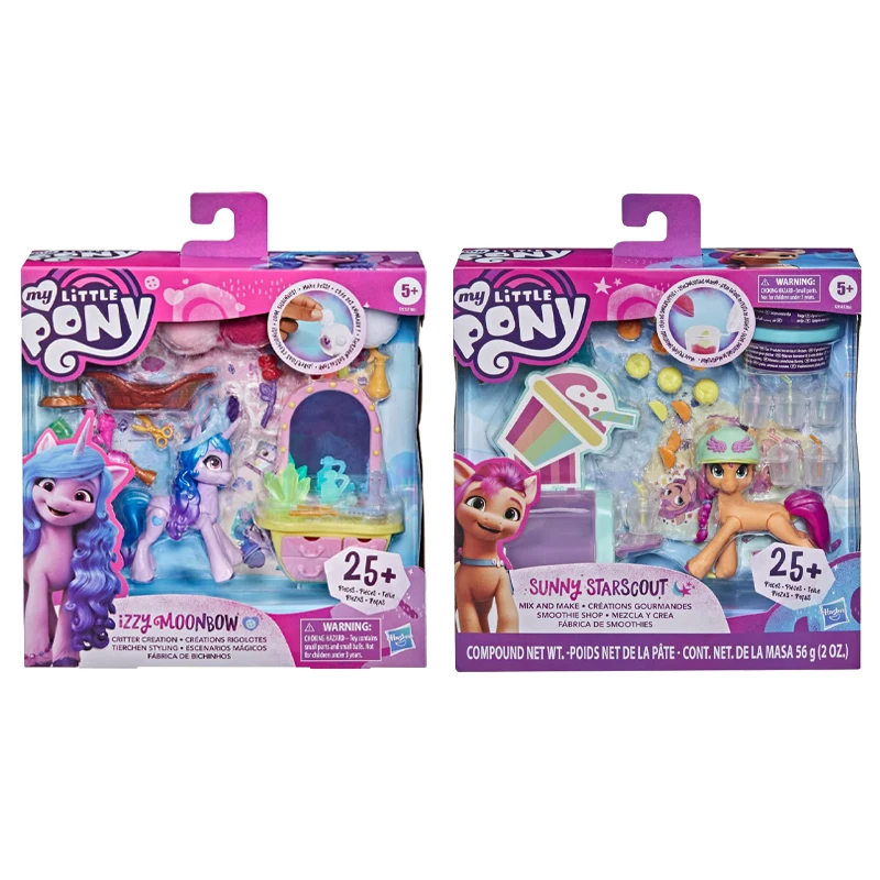 

My Little Pony A New Generation Movie Story Scenes Mix and Make Sunny Starscout Izzy Moonbow 3 Inch Pony 25 Accessories Kid Toys