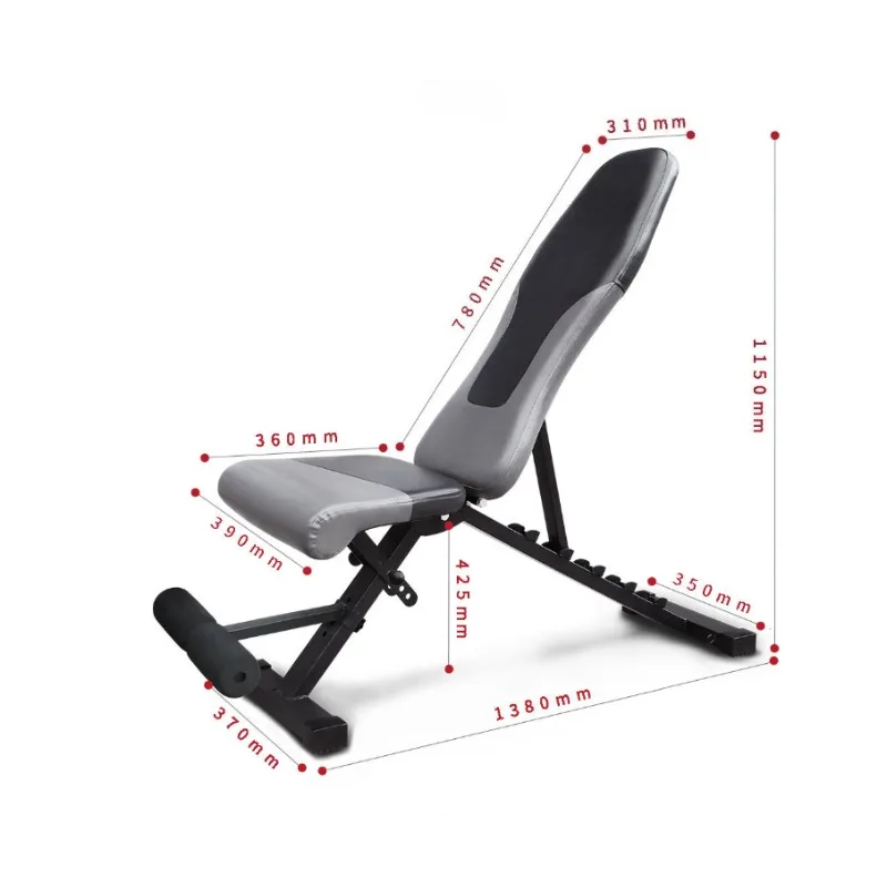 Gym Bench Equipment Fitness Training Dumbbell Foldable Bench, Multi-Function Folding Sit-Up Bench Easy To Store and Space-saving