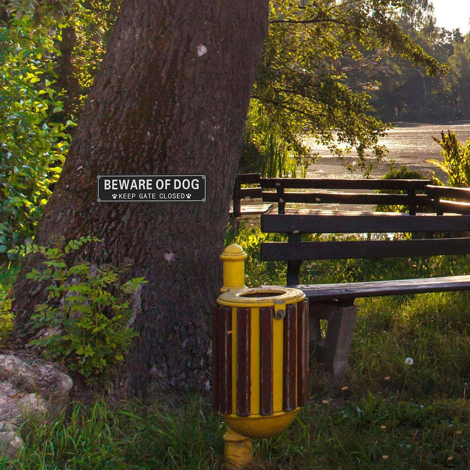 

Garden Beware of Dog Warning Sign Iron Sheet Painting Yard Caution Sign Outdoor Dog Notice Board Backyard Pedestrians Warning