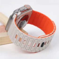 Magnetic Strap For Apple Watch band 49mm 45mm 46mm 44mm 40mm 42mm 41mm Silicone correa Bracelet Series 10 9 8 7 6 5 SE Ultra 3