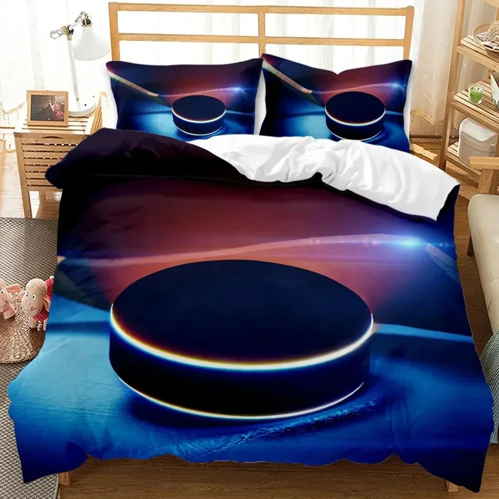 

Ice Hockey Hockey Sport Player Comfortable Duvet Quilt Cover Pillowcase Bedding Set Children Bedroom Decoration Home Textile