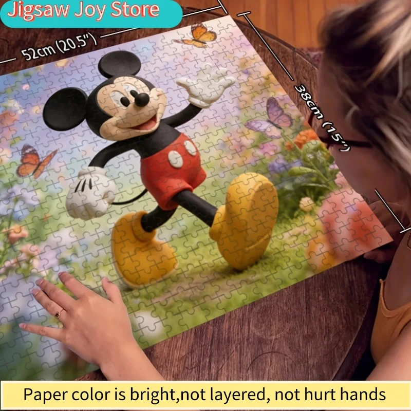 디즈니 디즈니 스티치와 미키 홈 데코 프린트 |   2D 플랫 직소 퍼즐, 성인 퍼즐 도전에 이상적, 생활에 적합