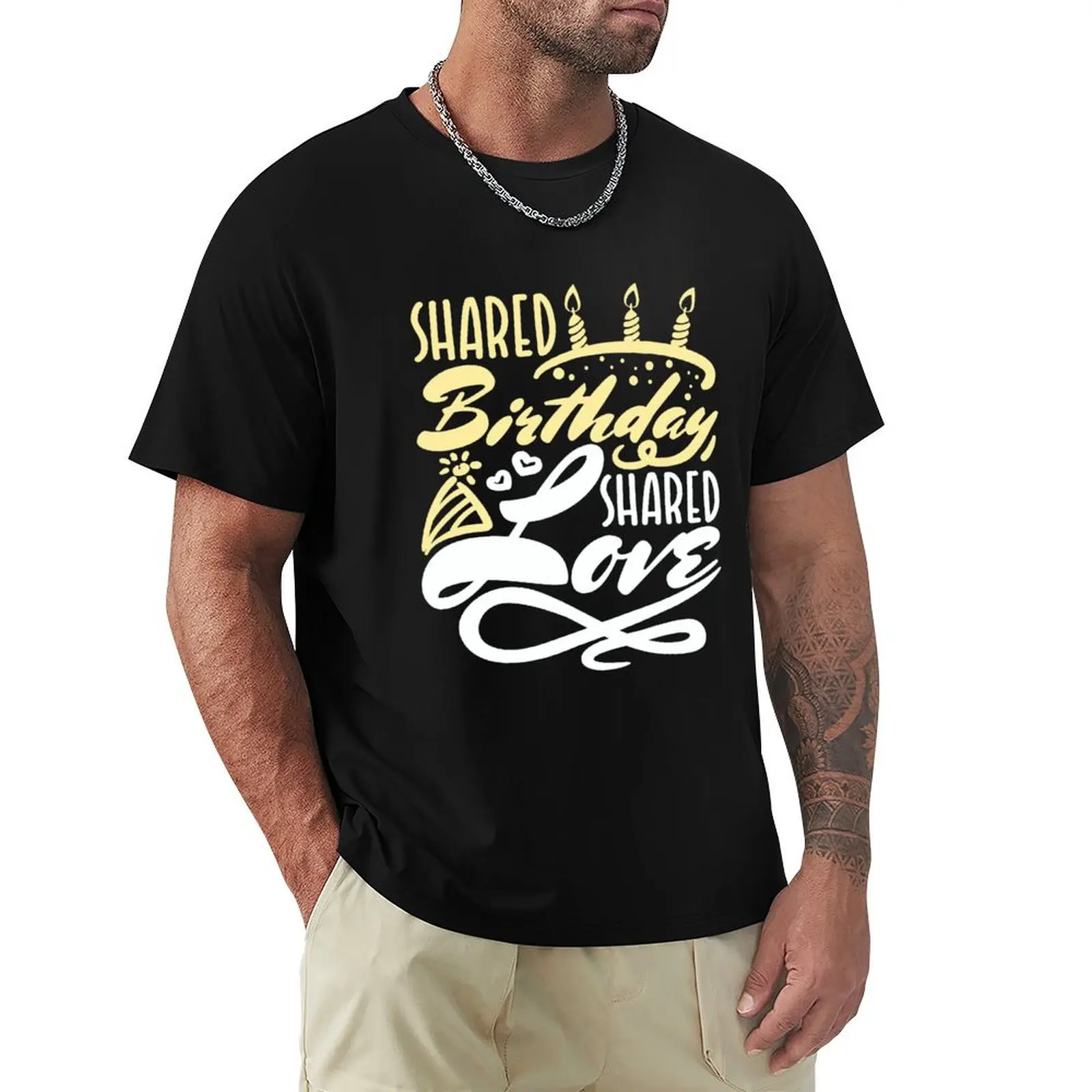 Birthday Twin Shared Birthday Shared Love T-Shirt Breathable Travel T-Shirt