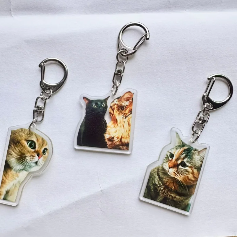 Funny Cat Memes Series Keychain Student Gift Bag Lanyard Women's Bag Pendant Keychain Cute Things Cheap Gift For Best Friends