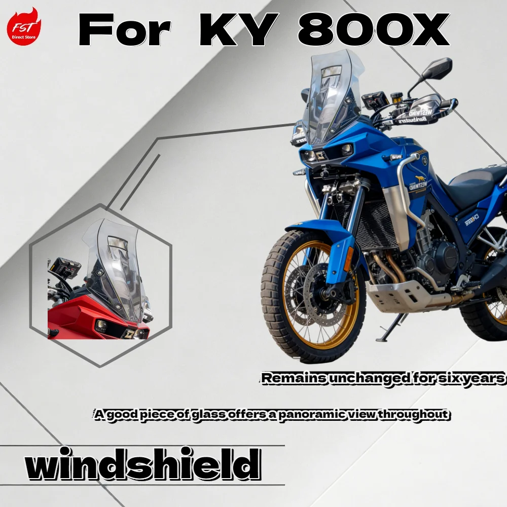 

For KY 800X Rally Modified Heightened Windshield Front Chest Protector & Rain Guard Kit