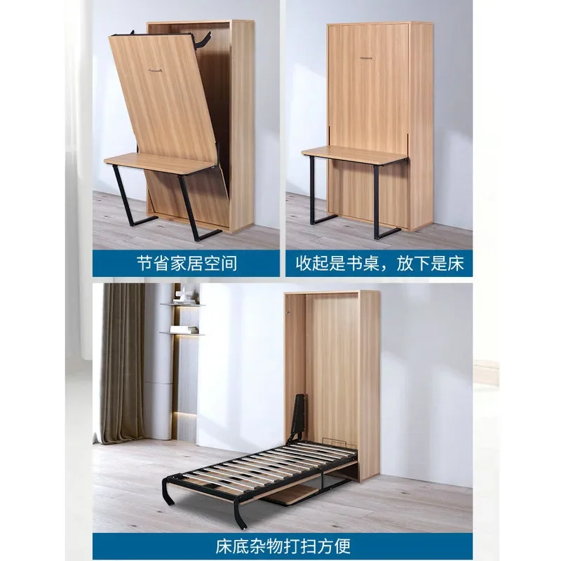 Wholesale Small Apartment Household Book Desk Wall Bed Foldable Multi Functional Wall Mounted Invisible Murphy Bed