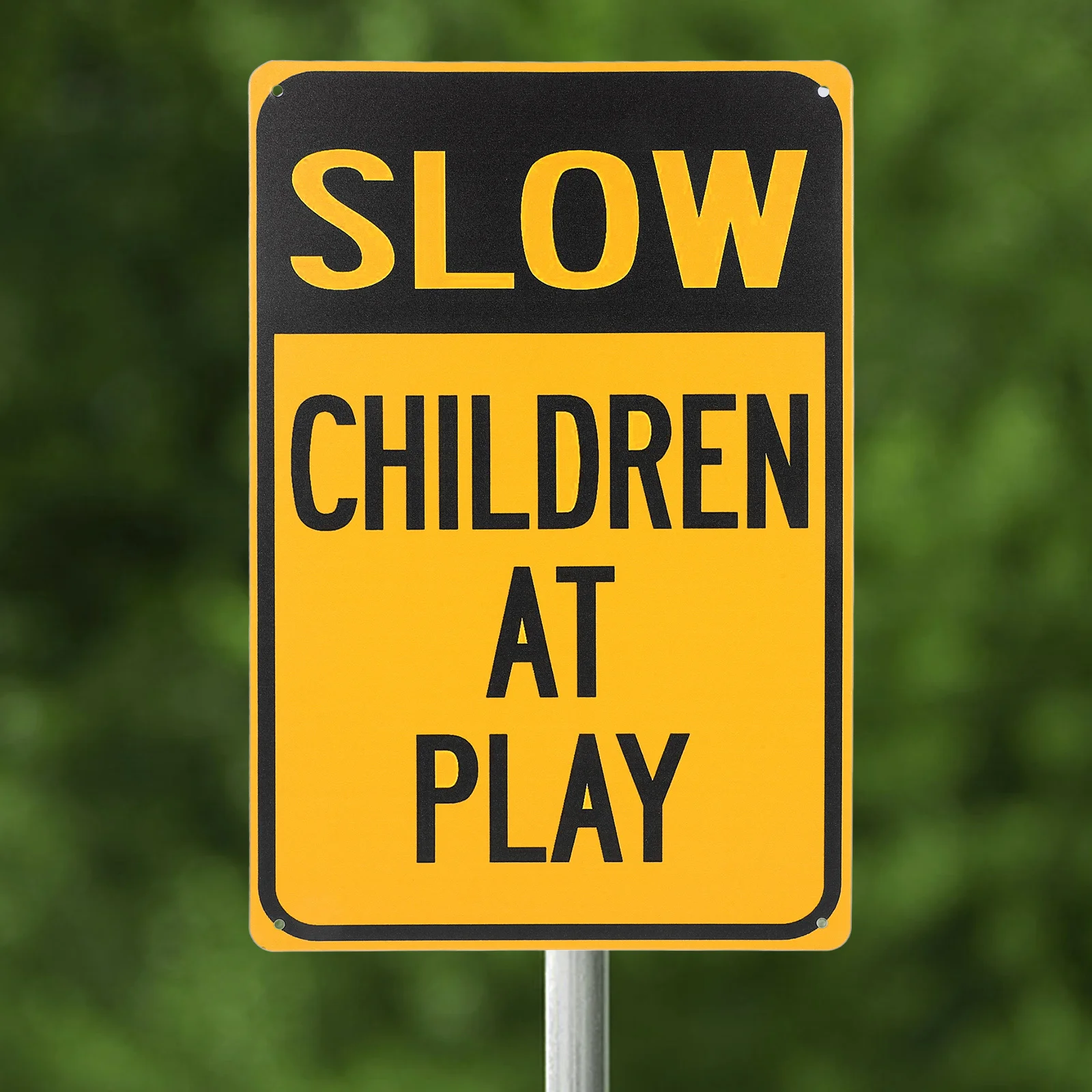 2Pcs Road Signs for Kids Playing High Visibility Iron Safety Signs for Streets and Neighborhoods Easy to Install