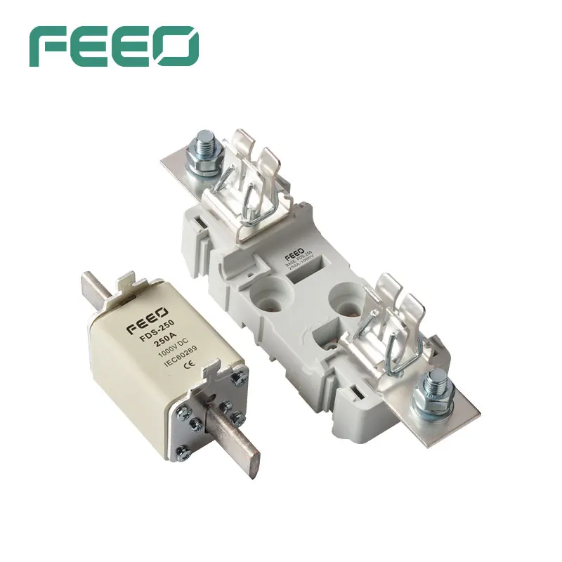 

FEEO FDS-250 Solar DC Fuse Holder 1000V 80A 100A 125A 160A 200A 250A 300A 500A 630A Small Size Fuse For Solar Protection Devices