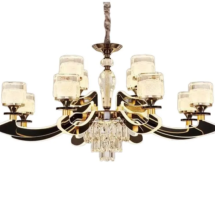 

Simple, crystal lamp, living room, chandelier, hotel, guest room, villa, restaurant