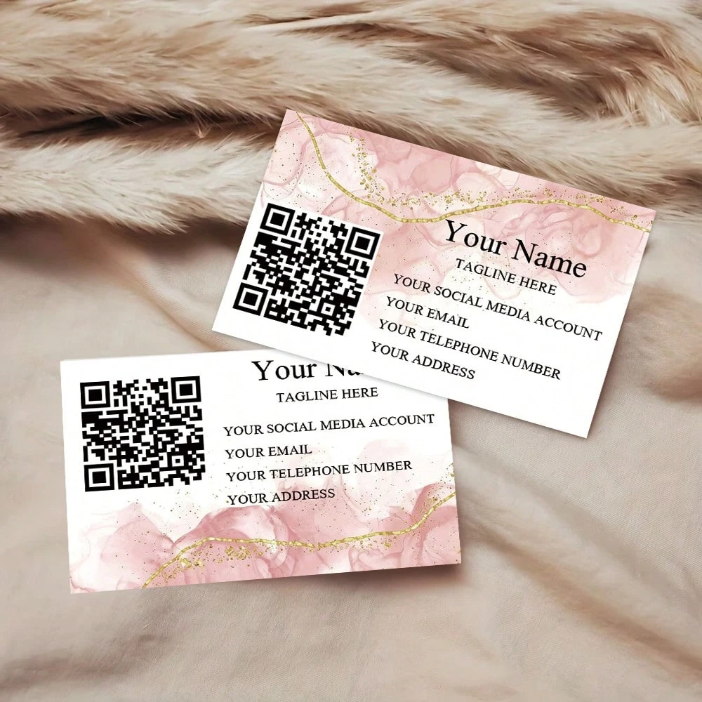 Customized Personalized Elegant Business Cards With Name Contact QR Code High Quality Minimalist For Networking Corporate Gifts