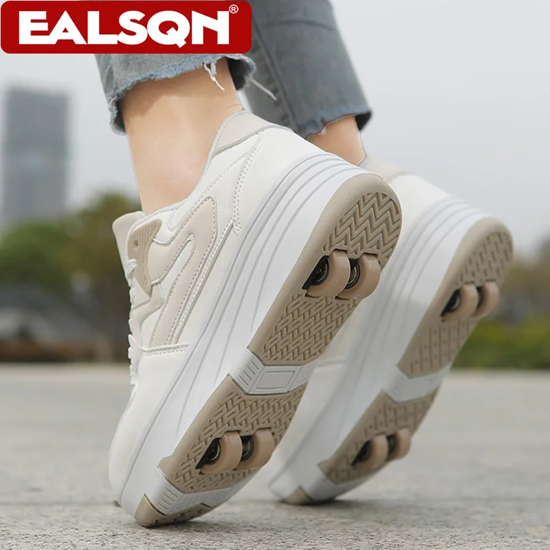 Children's Outdoor Roller Skates Shoes Detachable Four-wheel Multifunctional Sports Walking Shoes For Teenage Boys and Girls
