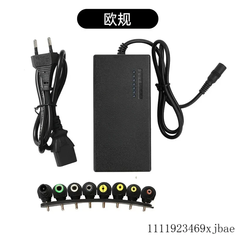 96W Power Adapter AC 100~240V to DC 12~24V Voltage Inverter with Interchangeable 8 Size DC Universal Connector EU/US Plug