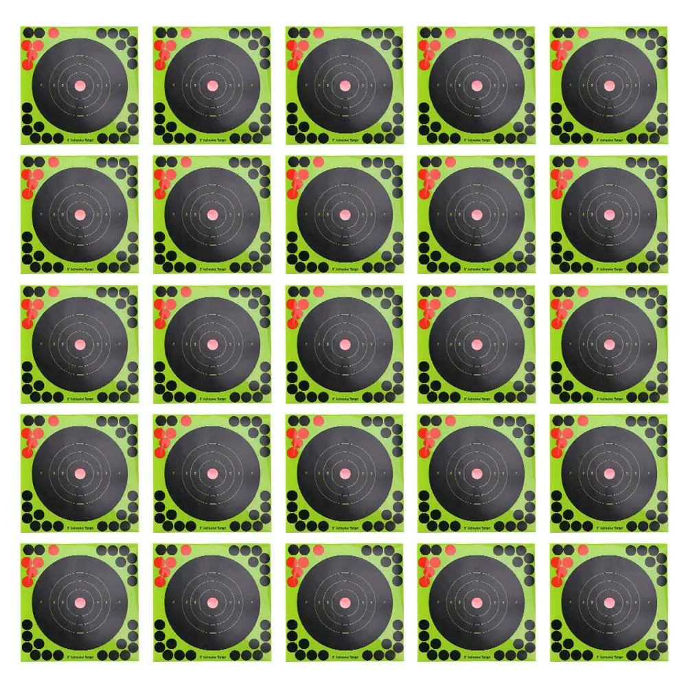 40 Sheets Stickers Fluorescent Targets Paper Range Practice Adhesive Durable Practical Lightweight Portable Shooting