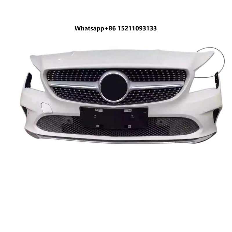 For White Paint Code 2013-2019 CLA-Class W117/C117 Car Bumper Assembly Suitable for Repair and Replacement Body Kit