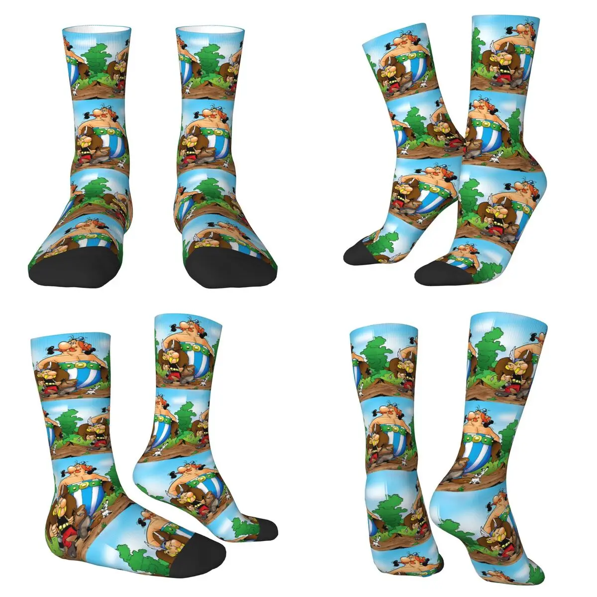 

Носки Asterix Obelix (16), чулки высокого качества в стиле Харадзюку, всесезонные длинные носки для унисекс, рождественские подарки