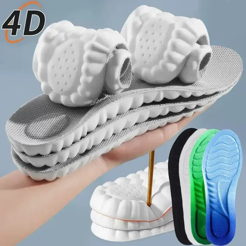 Sport Pads Foot Orthopedic Soft Insoles Care Feet Latex Foam Insert Breathable Insole Shoe Men Cushion Support Women Memory For