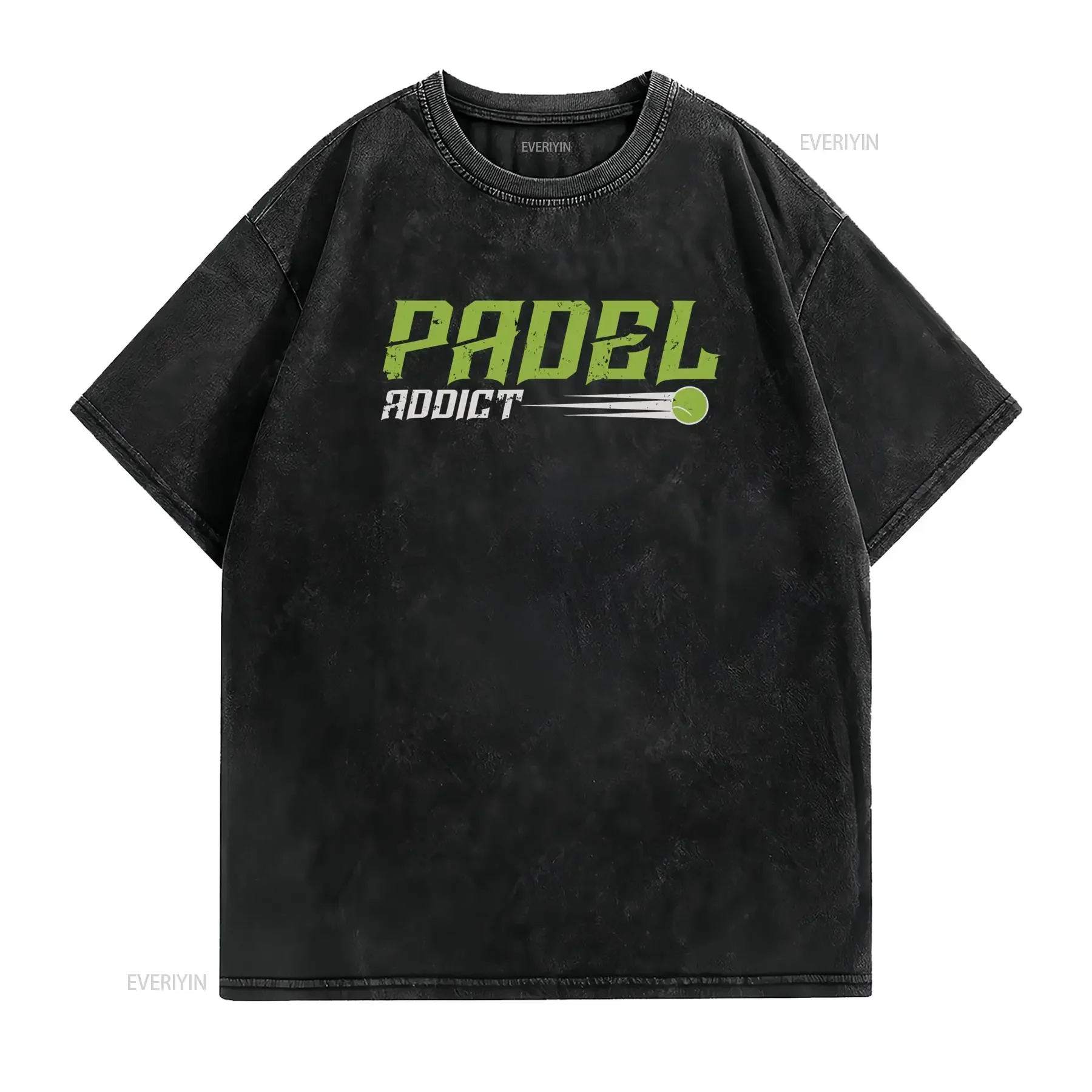 Streetwear Padel Addict Print Casual Sport T Shirt vintage Washed Top For Everyday Wear graphic Soft Comfortable Slightly