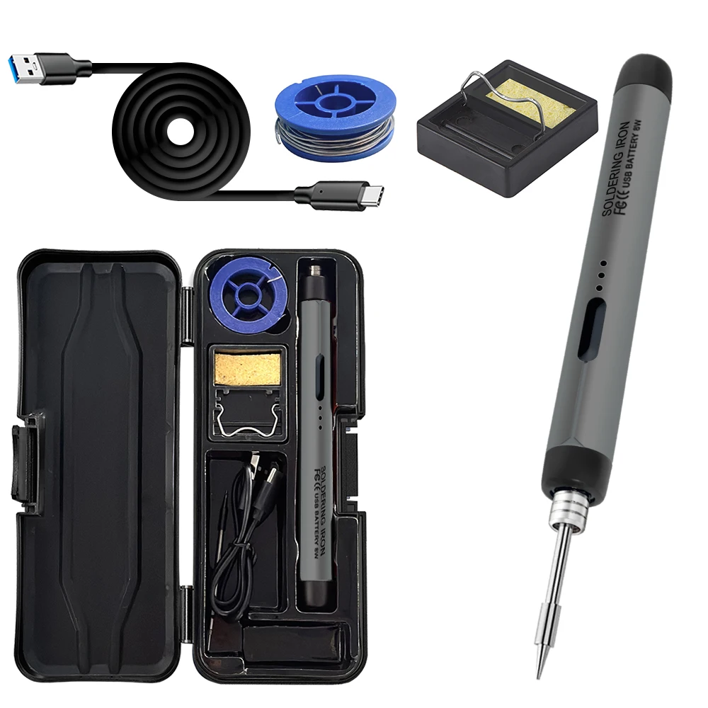 C200 USB Portable Electric Soldering Iron Kit Optional LED digital display Three Adjustable Temperature 300-420℃ Welding tools