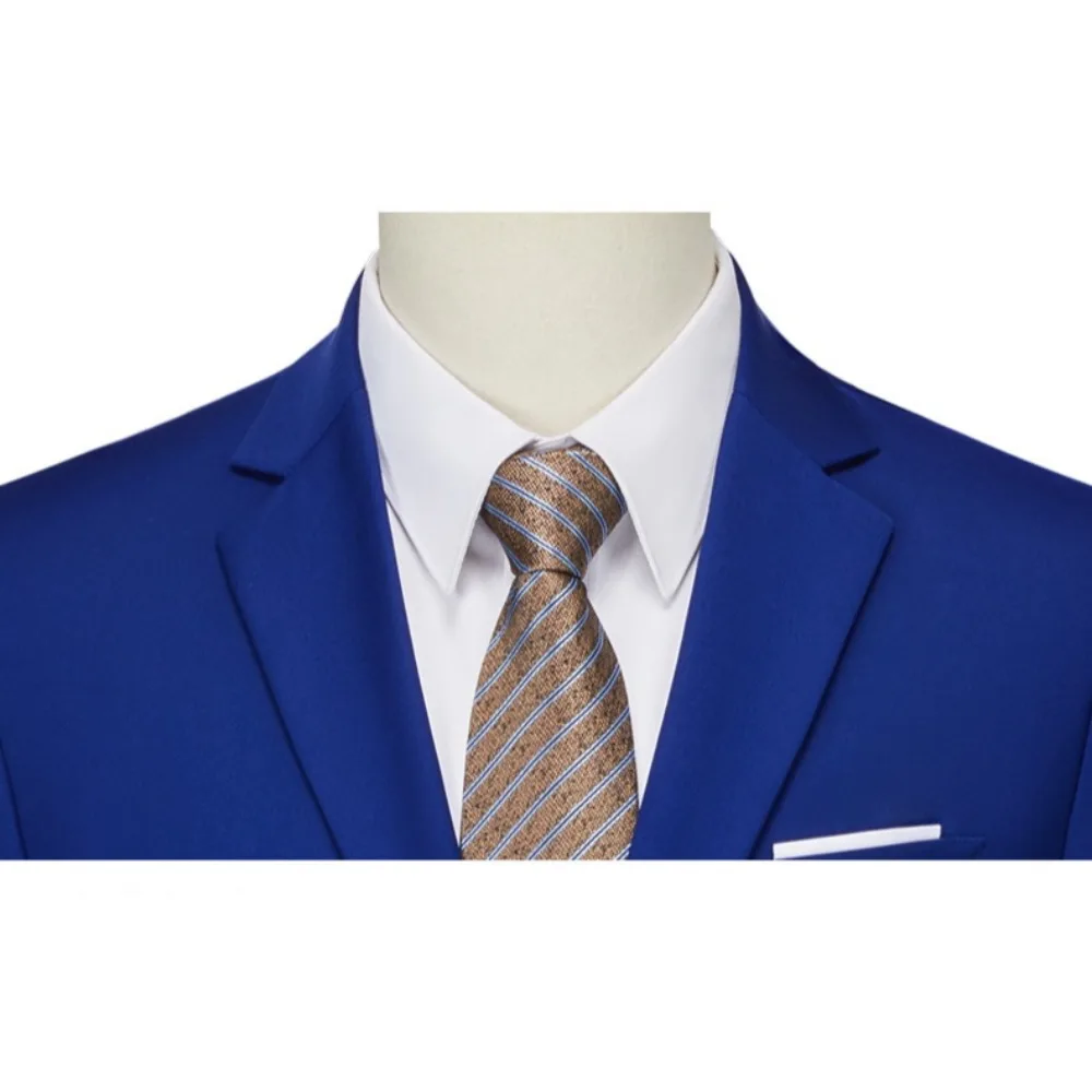 سترة رجالية بزرين، ثلاثية الأبعاد ومقاومة للتجاعيد، سميكة وقاسية، مناسبة للعمل والترفيه