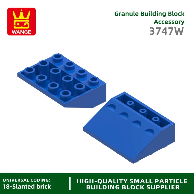 WANGE 29Pcs/Lot 3747W Anti China Oblique 4 hole Building Block Moc Color Accessories Compatible With Brick Children Toy Gift Box