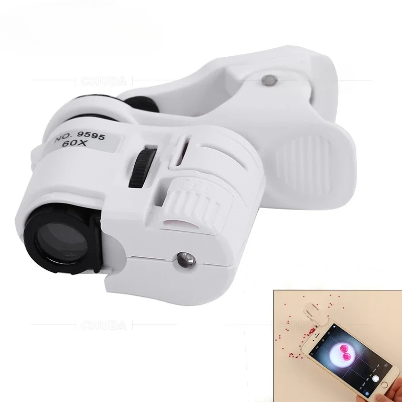 Mobile Phone Microscope Magnifying Glass Mobile Phone Camera Video 60 Times Mini Portable High Magnification Microscope