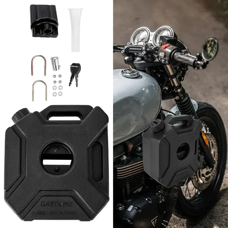 Motorbike External 5L Engine Fluid Reserve Oil Tank, Portable Storage Container For Off‑road & Adventure Riding
