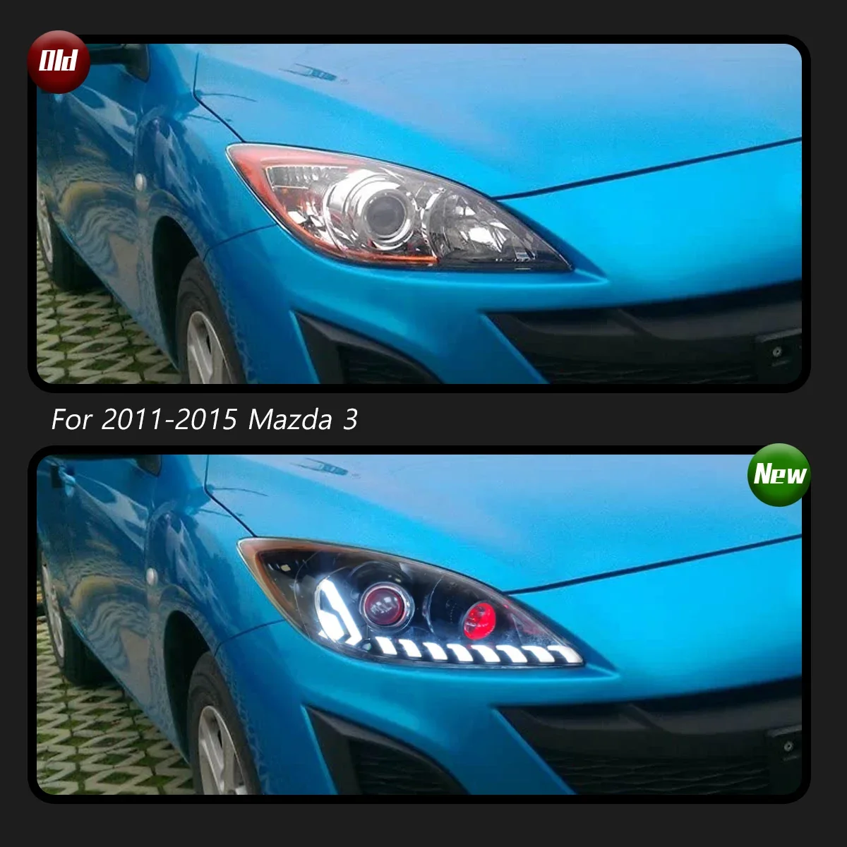 

Car For Mazda 3 Headlight 2011-2015 Modified to New DRL Dynamic Turn Signal LED Headlight Auto Accessories