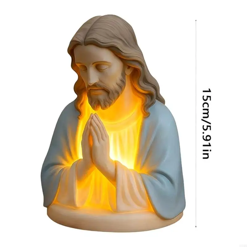 H8WB Jesuses Nightlight Decorative Table Lamp Catholic Home Decors Religious Gift view 6