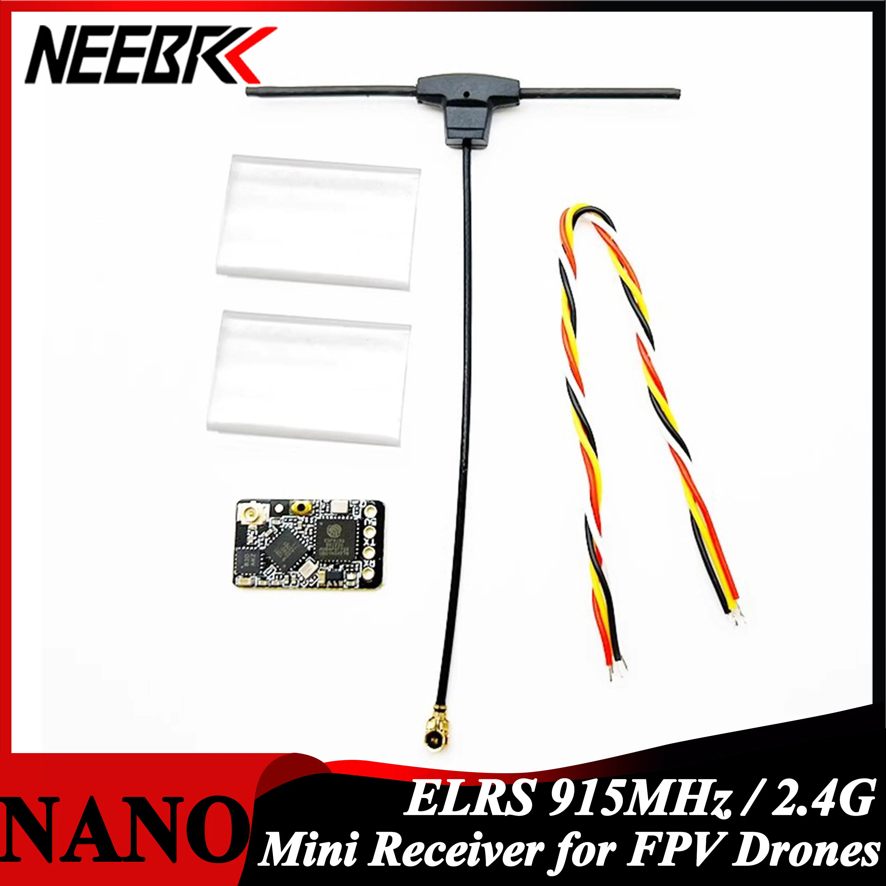 

NEEBRC ELRS NANO 2.4G 915MHz Mini Receiver Diversity RX for RC Transmitter TX FPV Freestyle Long Range Drone Model Toy Parts