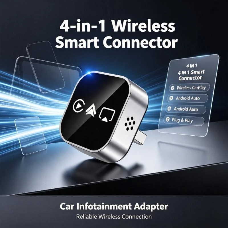 Plug-And-Go Smart Car Adapter Supports Multi-Mode Mirroring To Optimize In-Vehicle Audio Visual Playing Experience
