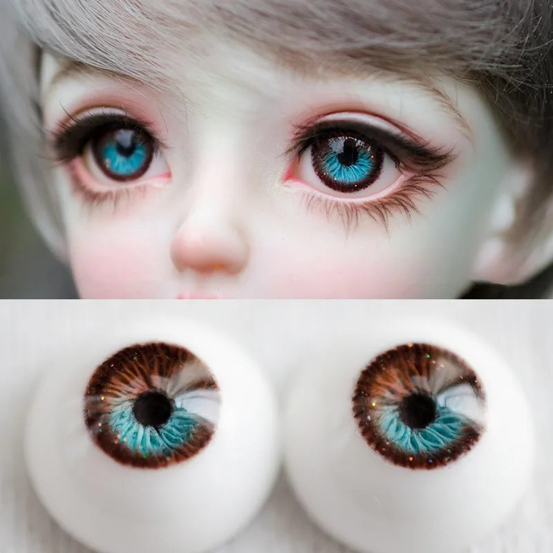 14mm Doll eye beads ，16mm blue and brown eyes 1/3 1/4 1/6 BJD doll eyes 1 pair