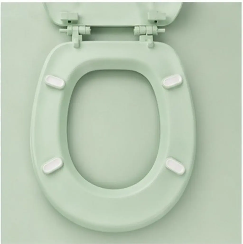 U Shaped Toilet Seat Soft Close Quiet Removable Foam Cushion Replacement Quick Release Bathroom Lid Light Green
