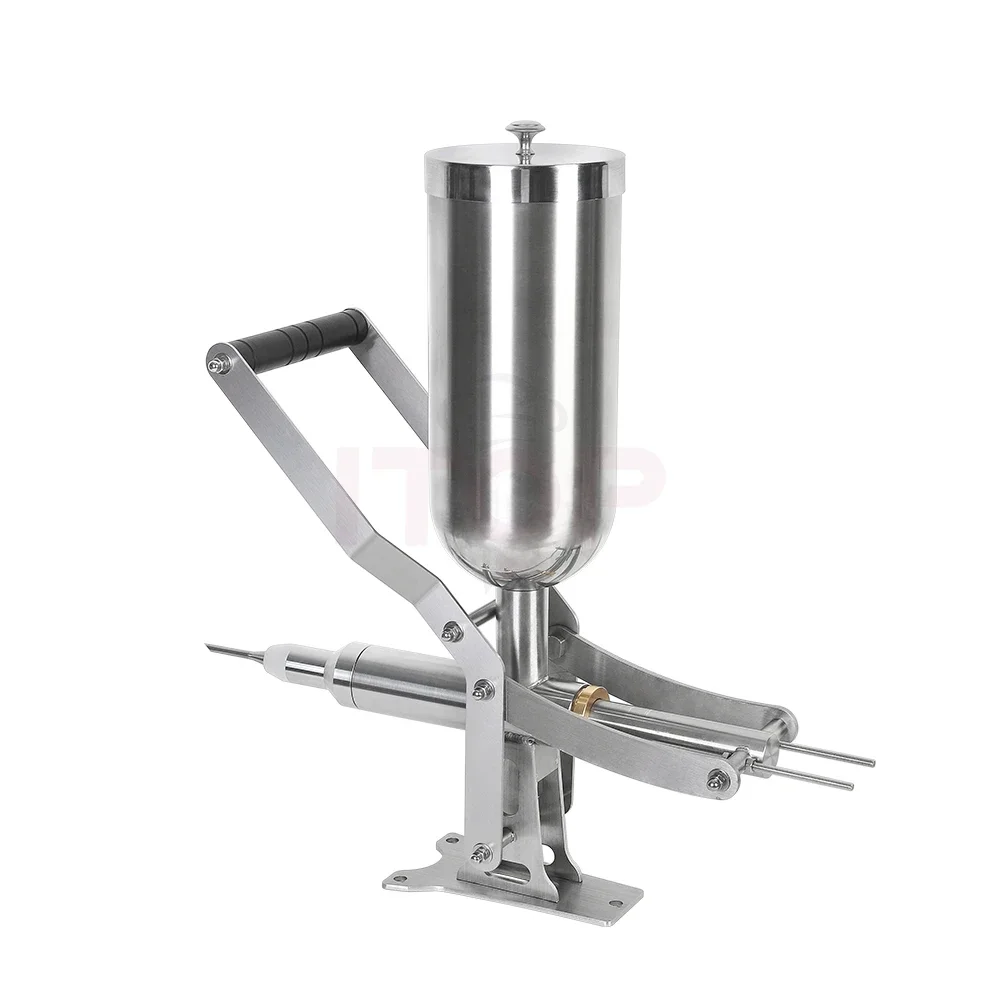 Gzkitchen 4.5L Manual Jam Filling Machine Stainless Steel Churros Chocolate Cream Filler Liquid Jam Amount Adjustable