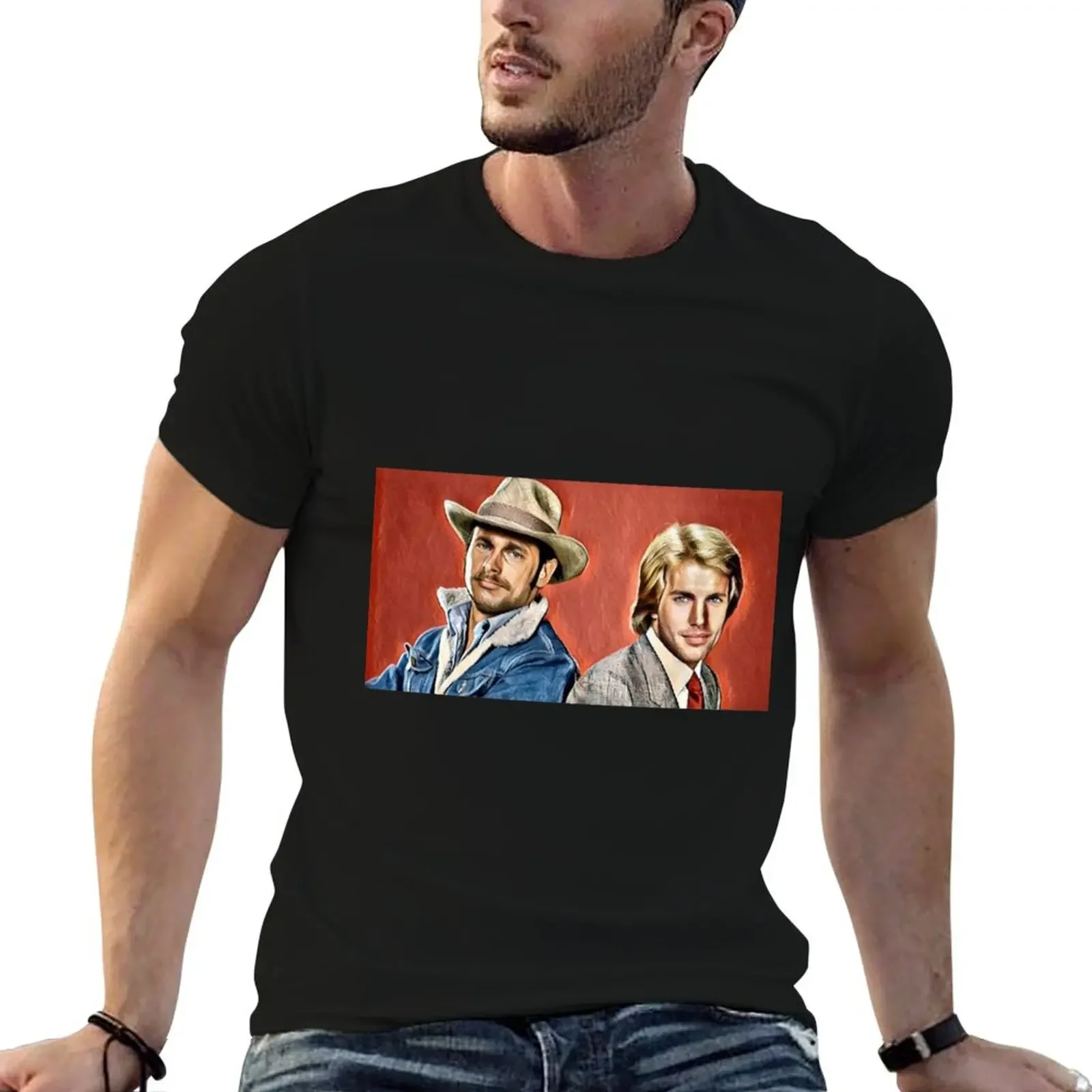 

SIMON & SIMON T-Shirt heavyweights oversizeds blacks vintage graphic tee compression shirt men