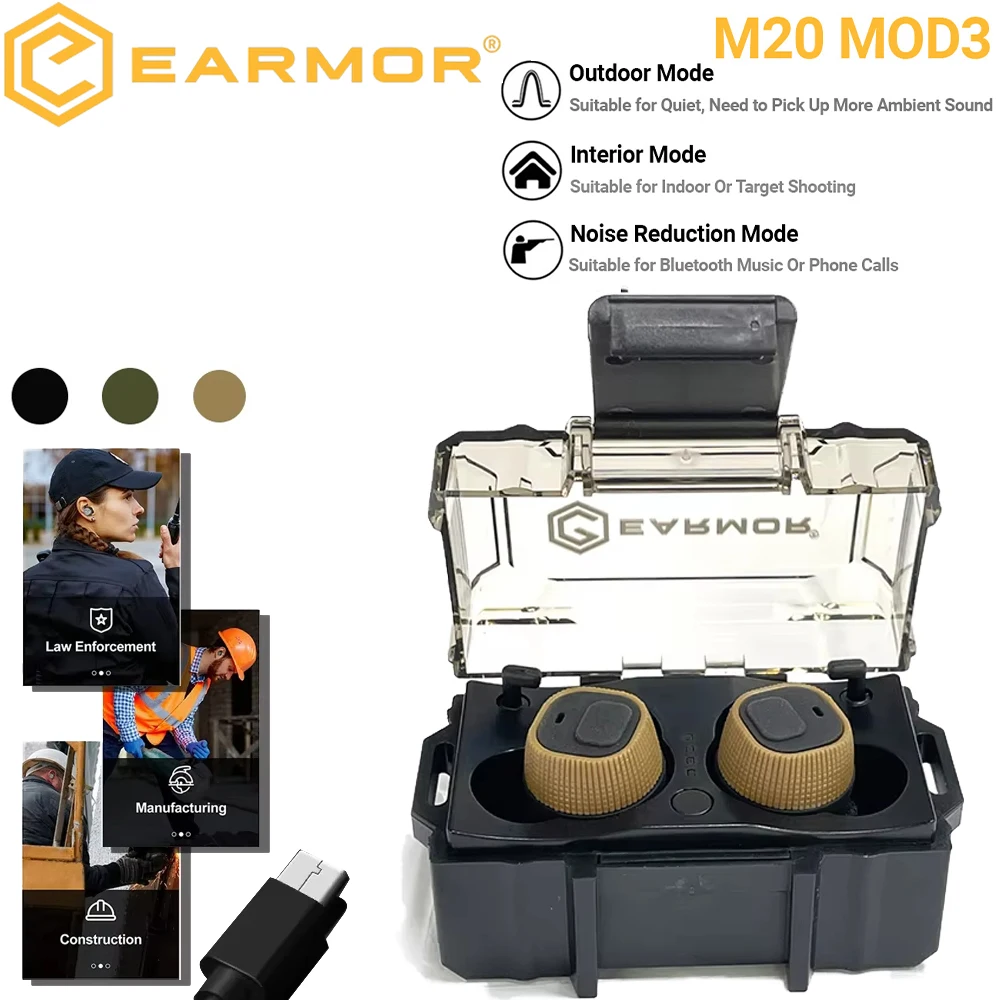 

Наушники Bluetooth M20 Ver, военные электронные шумоподавители, защита слуха, беруши для стрельбы на диапазоне, охоты