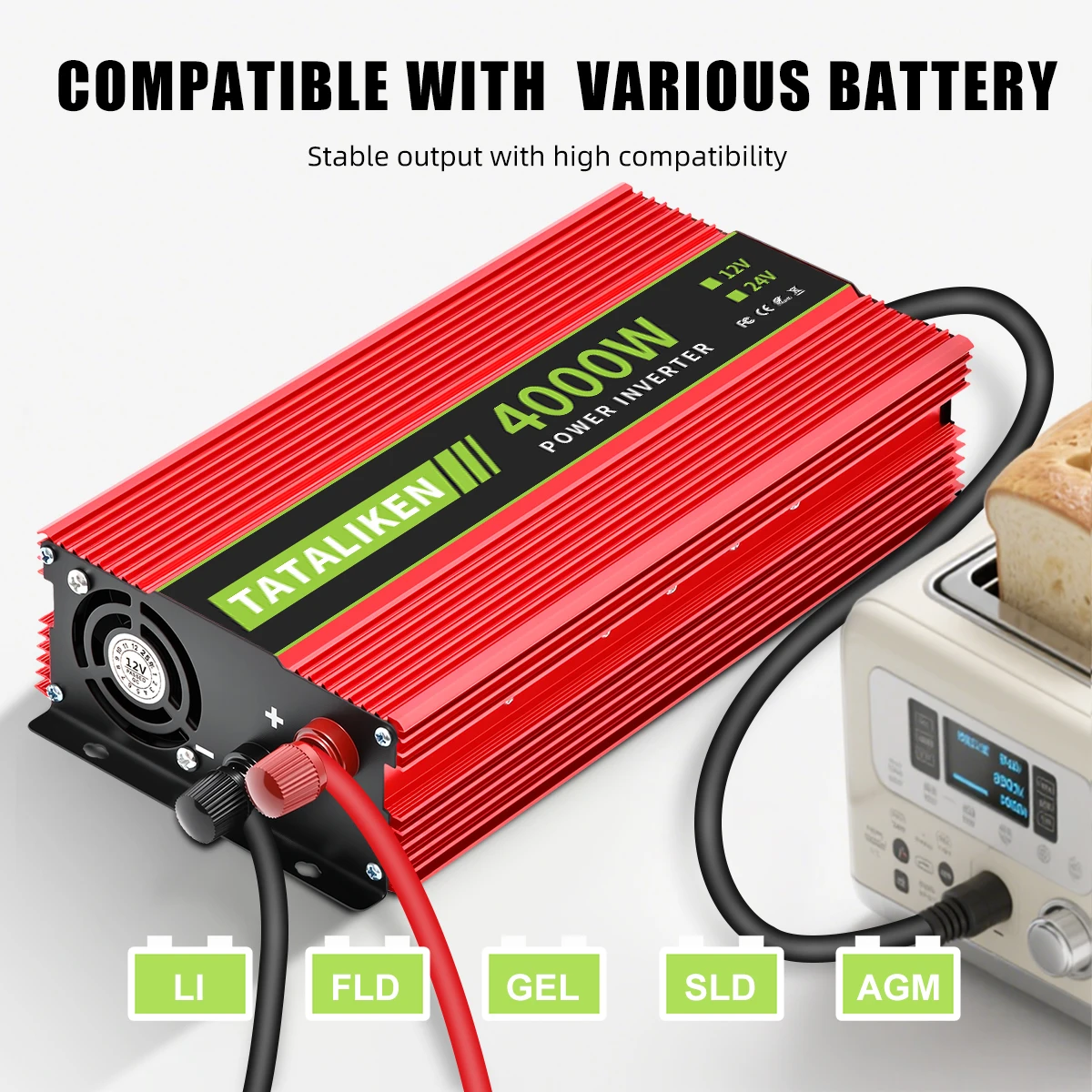 500 واط 1500 واط 4000 واط عاكس الطاقة تيار مستمر 12 فولت إلى التيار المتناوب 220 فولت الاتحاد الأوروبي التوصيل مع USB-C QC3.0 مروحة التبريد للاستخدام المنزلي للسيارة #6