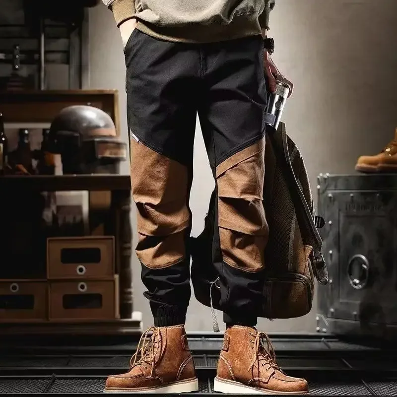 Khaki Cargo Pants for Men Work Wear Multi Pocket Grey Autumn Trousers Man Multipockets Aesthetic Emo Cheapest Y2k Long Baggy